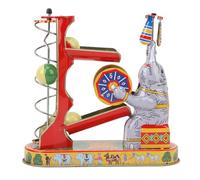 CFTGIW Wind Up Toy Elephant Playing Balls Game Iron Nostalgic Theme Vintage Collectible Clockwork Toy for Kids Birthday Desktop Decoration Wind Up ToyDesktop Clockwork ToyVintage