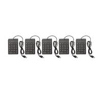 CFTGIW Wired Number Pad 18 Keys Ergonomic USB Plug and Play Quiet Typing Numeric Keypad for PC Laptop Desktop 5 Pieces and Provides Experie Wired Number PadMini Numeric KeypadWired (Black)