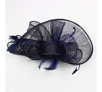 CFTGIW Women Party W Fascinator Cocktail Hat H Band Accessories Veiling H Headband Vintage Clamp/Holder Party Hat Headband Feathers for Head Dr for Women W Cocktail Family (Navy)