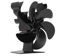 CFTGIW Wood Stove Fan 6 Blades Heat Powered Burning Fireplace Fan Circulate Warm Energy Saving High Temperature Resistant Stove Heat Wood Convert WORKS HOW IT the