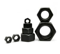 Cfty Nuts Metal Hex Nut M1.4 M1.6 M2 M2.5 M3 M3.5 M4 M5 M6 M8 M10 M12 M14 M16 M18 M20M24 Black Oxide Color Grade 8.8 Carbon Steel DIN934 Hexagon Hex Nut (Size : 50pcs M1.4)
