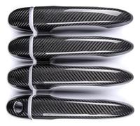 CFUNMNVBVZ Exterior Car Door Handle for Ghibli for Quattroporte for Levante LHD Car Styling 8pcs Real Carbon Fiber Auto Outer Door Handle Cover(4 Dr Without Sensor)