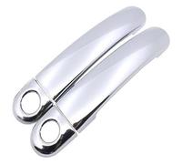 CFUNMNVBVZ Exterior Car Door Handle for Seat for Ibiza MK3 6L 2003-2009 Chrome Exterior Door Handle Cover Stickers Trim Set Outer(2door 2 Keyhole)