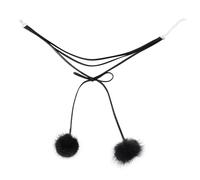 CFWSHJ 1pc Hairball Necklace Female Choker Metal Fittings Multi-layer Necklace Hairball Choker