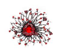 CFWSHJ 2 Colors Avaiable Shining Crystal Flower Brooches Elegant Wedding Coat Pin Autumn Sytle Jewelry