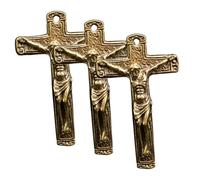 CFWSHJ 3pcs Punk Choker Handmade Necklaces Punk Jesus Cross Jesus Cross Pendant Statue Charm Suffering