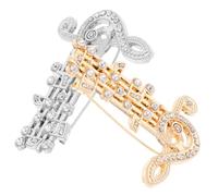 CFWSHJ 4 Pcs Musical Note Brooch Guitar Decor Guitar Capo Miss Alloy Artificial Rhinestone Decoration