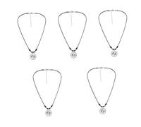 CFWSHJ 5pcs Tai Chi Openwork Necklace Chinese Necklace for Men Tao Symbol Necklace Tao Titanium Steel
