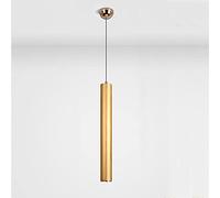 CFWSHJ 5W Suspension Lighting Downlight Cylindrical Long Tube Hanging Lamp Fixtures Gold Lights Spotlight Kitchen Island Counter Shop Bar Pendant Lights,Neutral Light-28CM