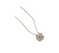 CFWSHJ 925 Sterling Silver Lucky Heart Necklace For Women, Retro Lucky Four Leaf Eternal Love Necklace, Love Heart Pendant Necklace, Heart Necklace, 4 Heart Necklace (4 -