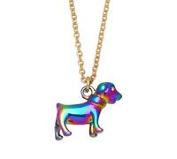 CFWSHJ AAA Zircon Rainbow Necklace For Women, Cute Rainbow Balloon Choker - Colorful Pride Beads Rainbow Heart Necklace, Rainbow Bridge Necklace For Birthday Valentine Gifts