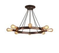 CFWSHJ American Wind Industry Retro Living Room Creative Restaurant Iron Wheel Circle Clothing Lamps 6 Light Φ61cm Embellish life