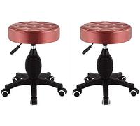 CFWSHJ Barstools Round Stools Set Of Lift Rotating Dressing Stool, Height Adjustable Chairs,for Kitchens, And Home pub seat Counter Bar Chairs (Redpulley Ii)