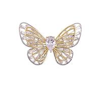 CFWSHJ Brooch Pin for Women Brilliant and Charming Artificial Crystal Pin Fashionable and Versatile Butterfly Brooch Dress Coat Suit Collar Decoration Accessories Christmas Brooches