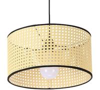 CFWSHJ Cage Lamp Shade Handmade Pendant Lights Beige Rattan Basket A Hand Woven Chandeliers Farmhouse Decor Large Wicker Light Fixture,for Living Room