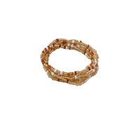 CFWSHJ Colorful Adjustable Rainbow Multi-Layer Beaded Bracelet Stretch Bohemian Beads Bracelet Candy Color Cute Bracelet Summer Beads Bracelets Jewelry for Women Friends (Brown)