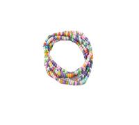 CFWSHJ Colorful Adjustable Rainbow Multi-Layer Beaded Bracelet Stretch Bohemian Beads Bracelet Candy Color Cute Bracelet Summer Beads Bracelets for Girls Jewelry for Women Friends (Colourful-2), 15.7