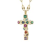 CFWSHJ Crucifix Necklace For Women, Cross Women's Pendant Collar Our Lady Choker Jesus Necklace, Jesus Cross Necklace, Cross Necklace With Jesus