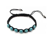 CFWSHJ Crystal rough Trendy Braided Nylon Rope Beads Bracelets Women Men Natural Stone Carnelian Imitation Ambers Strand Bracelet Bangle Gift Reiki Bracelets (Color : Beige, Size : Black Yellow Pine)