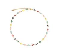 CFWSHJ Evil Eye Necklace For Women And Men, Colorful Evil Eye Chain Necklace Eye Necklaces Turkish Eyes Hiphop Necklace, Evil Eye Necklace Gold, Evil Eye Choker, Evil Eye Necklace For Men