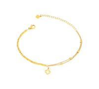 CFWSHJ Four Leaf Clover Patchwork Bracelet Broken Silver Light Luxury Niche Design Stainless Steel Never Fade Versatile Bracelet