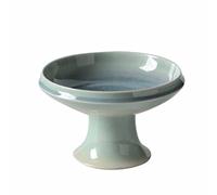 CFWSHJ Fruit Bowl Ceramic Zen Creative Chinese Ikebana Flower Ceramic Vase Art Flower Arrangement Tea Room Fruit Plate Fruit Basket for Kitchen Pedestal Fruit Bowl (A Small)