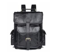 CFWSHJ Genuine leather travel backpack men's business leisure oil wax leather backpack computer bag trend