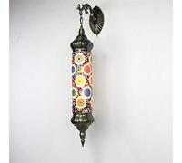 CFWSHJ Handmade Turkish Mosaic Lamp Style Glass Metal Wall with Bronze Base for Hallway Bedside,E,C