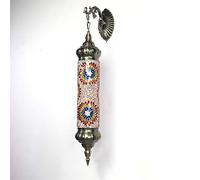 CFWSHJ Handmade Turkish Mosaic Lamp Style Glass Metal Wall with Bronze Base for Hallway Bedside,E,E
