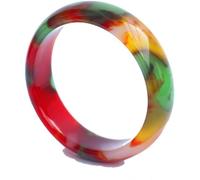 CFWSHJ Jade Bracelet Ladies Bangles, Natural Colorful Chalcedony Jadee Bangle Bracelet Natural Stone Womens Bangles for Women with Gift Box, 56-62mm