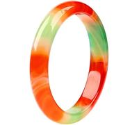 CFWSHJ Jade Bracelet Ladies Jade Bangle, Natural Chalcedony Bangle, Agate Bangle, Colorful Jade Bangle, Ladies Wide Bar Jade Bangle, Bring Good Luck, For Girlfriend, For Friends, With Jew