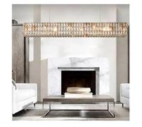 CFWSHJ light luxury crystal lamp - personality bar villa island restaurant rectangular chandelier,for living room