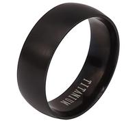 CFWSHJ Matte Black Titanium Stainless Steel Classical Simple Plain Ring Wedding Band For Men Women,20.68Mm, 20.68mm, Titanium steel, No Gemstone