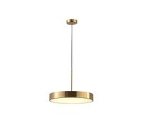 CFWSHJ Minimalist Disc Round Ultra Thin Led Chandelier Hanging Lighting Fixture with Acrylic Lampshade for Office Dining Meeting Room Kitchen Island/Golda23Cm/Threeacolor Light