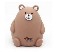CFWSHJ Money Box Cute Thick Little Bear Money Box Rubber Material Drop Resistant Coin Machine Can be stored and taken out, gifts for boys and girls or kindergarten decoration