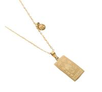 CFWSHJ Necklaces For Women And Girls, Vintage12 Constellations Necklaces Sign Square Pendant Necklace, Saturn Necklace, Gemini Aries Pisces Virgo Scorpio Zebra Necklace