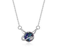 CFWSHJ Necklaces S925 Sterling Silver Small Devil Starlight Stone Hip Hop Minimalist Simple Boho Jewelry Gift for Women,Silver (Color : Silver)