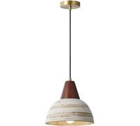 CFWSHJ Nordic Japanese Wooden Chandelier Retro White Circular Antique Ceramic Pendant Light Shade Nordic Homestay Tea Room Ceiling Light Fixture for Kitchen Island Dining Rooms Bedroom
