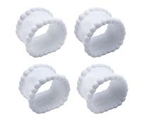 CFWSHJ Porcelain Napkin Rings Beaded Napkin Rings for Valentine's Day, Pack 4 Bead Side Serviette Ring Buckles Round Cloth Napkin Bands for Dinner Parties, Weddings Receptions, Family Gatherings