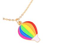 CFWSHJ Rainbow Necklace For Women And Men, Colorful Rainbow Love Wins Heart Pendant Necklace Support Charm Choker Necklace, Rainbow Bridge Necklace