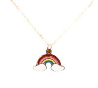 CFWSHJ Rainbow Necklace For Women, Colorful Summer Rainbow Choker - Pride Beads Rainbow Heart Necklace, Rainbow Bridge Necklace For Birthday Valentine Gifts