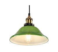 CFWSHJ Retro Nostalgia Creative Emerald Green Glass Light Apply to Living Room Bedroom Hanging Chandelier,Hanging Light(25cm Diameter)