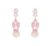 CFWSHJ Stunning 18K Gold Long Rectangular Cut Geometric Drop Earrings, Unique waterdrop Crystal Dangle Earrings, Ideal Gift for Birthdays & Mother’s Day