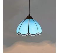 CFWSHJ Style Light Fixture Stained Glass Chandelier Hanging Lamps 8-Inch Dining Room Kitchen Island Bar Ceiling Pendant Lamp,E27,Hanging Light(H)