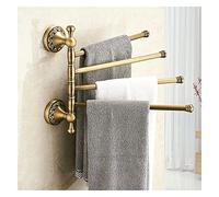 CFWSHJ Towel Rack 3-4 Tier Towel Bar Antique Brass Towel Rack Bath Holder Active Rail Trouser Hanger Bathroom Accessories Wall Shelf/4