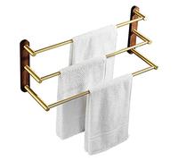 CFWSHJ Towel Rack, Bathroom Towel Rack, Towel Rack, Solid Multilayer Rack Towel Hanger, Extended 3 Rods/Double Bar 38cm/a (Color : THREE Bars 58cm, Size: