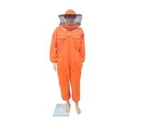 CFWWSAQ Beekeeping Suit 3D Breathable Air Cotton Fabric Design Beekeeping Protective Clothing Clothes Anti-bee Clothing Beekeeper Costume(Round Hat Orange,M)