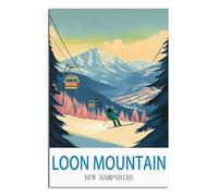 CFXNGA Loon Mountain New Hampshire Vintage Travel Poster 20x30inch(50x75cm) Canvas Art Poster And Wall Art Picture Print Modern Family Bedroom Decor