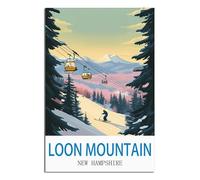CFXNGA Loon Mountain New Hampshire Vintage Travel Posters 16x24inch(40x60cm) Canvas Art Poster And Wall Art Picture Print Modern Family Bedroom Decor