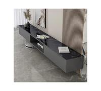 CFY652 Floating TV Unit Floating TV Stand Wall Mounted Multi Storage Compartment TV Media Console Floating TV Cabinet TV Shelf for Wall(Black,Large)